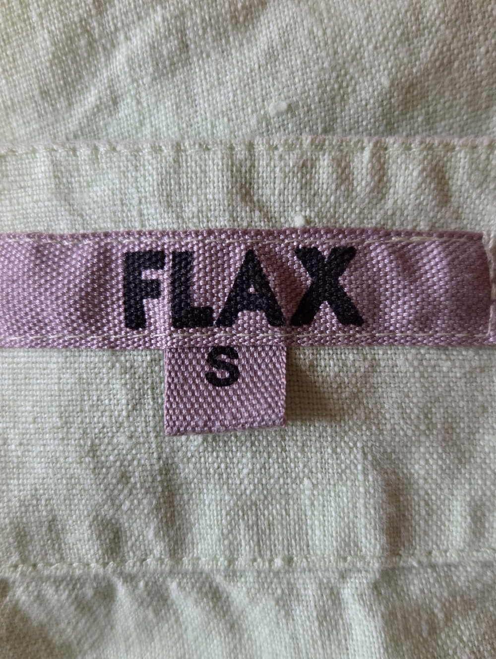 FLAX Linen Lime Green Button Front Jacket Shirt Small - Picture 6 of 8